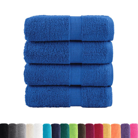 VidaXL Gästehandtücher Solund 4 Stk. 600 g m² 30x50 cm blau
