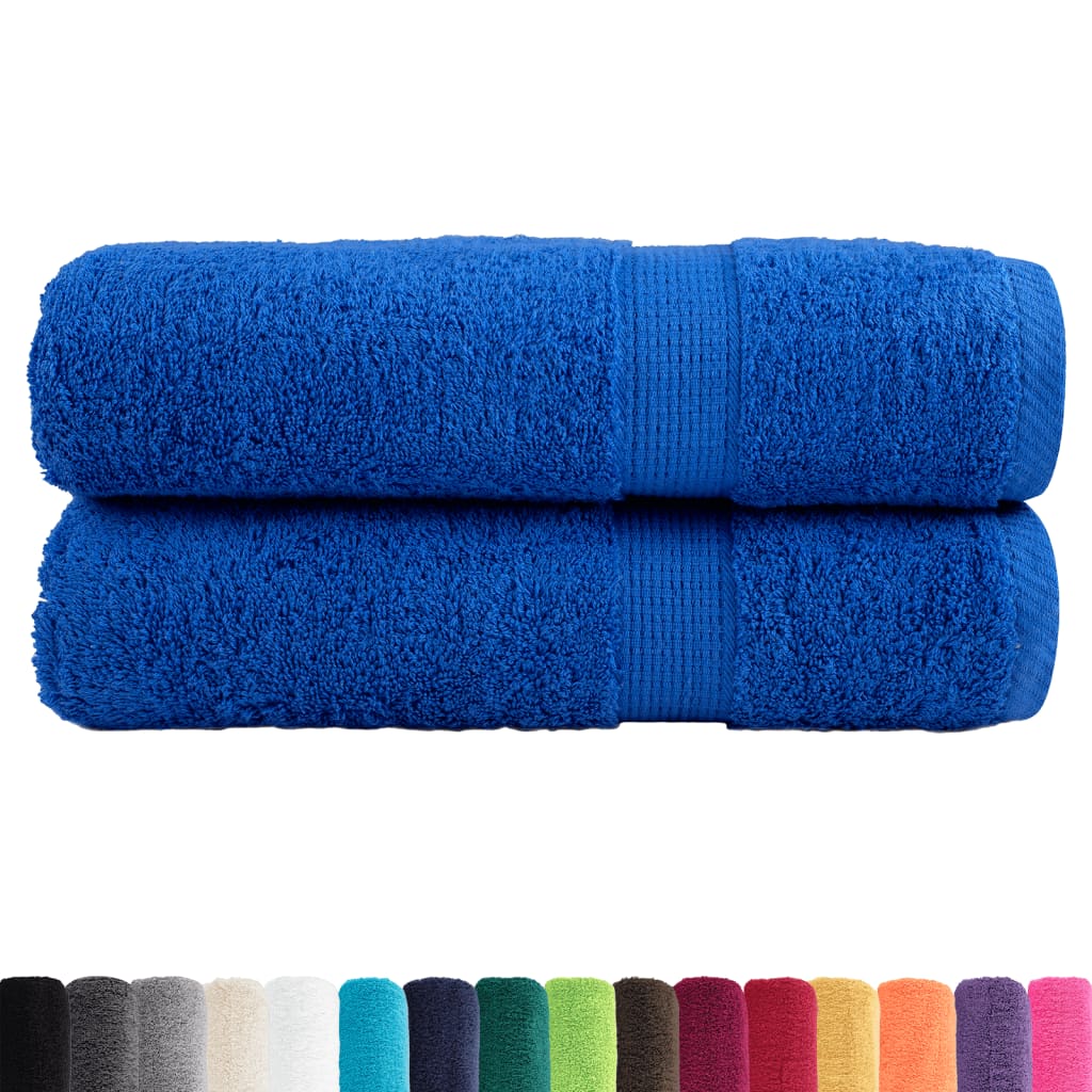VidaXL Badetücher Solund 2 Stk. 600 g m² 70x140 cm blau