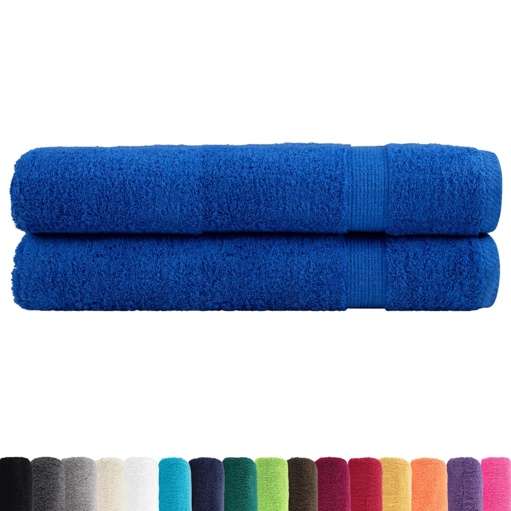 VidaXL Saunatücher Solund 2 Stk. 600 g m² 80x200 cm blau