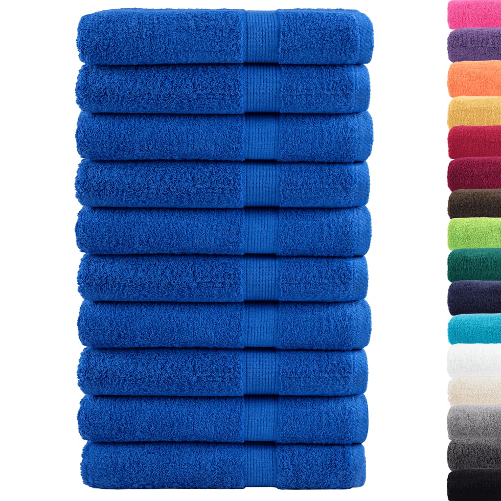 Vidaxx Handtücher Solund 10 Stück 600 g m² 100x200 cm blau