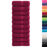 Vidaxx Premium Waschlappen solund 10 Stück weinrot 30x30 cm 600 g m²