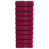 VidaXL Gästehandtücher SOLUND 10 Stk. 600 g m² 30x50 cm weinrot