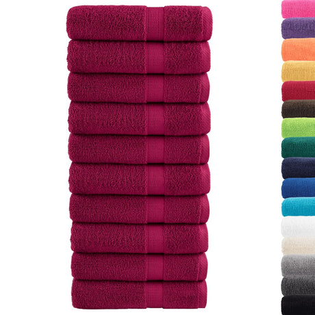 VidaXL Badetücher Solund 10 Stück 600 g m² 100x150 cm Bordeaux