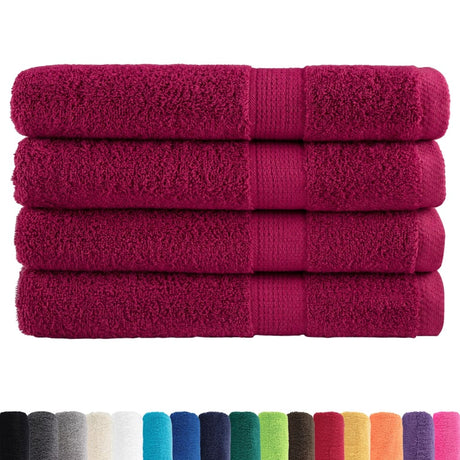 Vidaxx Saunatücher Solund 4 St. 600 g m² 80x200 cm bordeaux