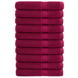 VidaXL Saunatücher Solund 10 Stück 600 g m² 80x200 cm Bordeaux