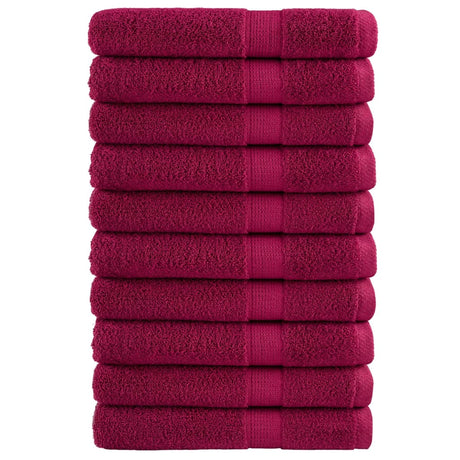 VidaXL Saunatücher Solund 10 Stück 600 g m² 80x200 cm Bordeaux