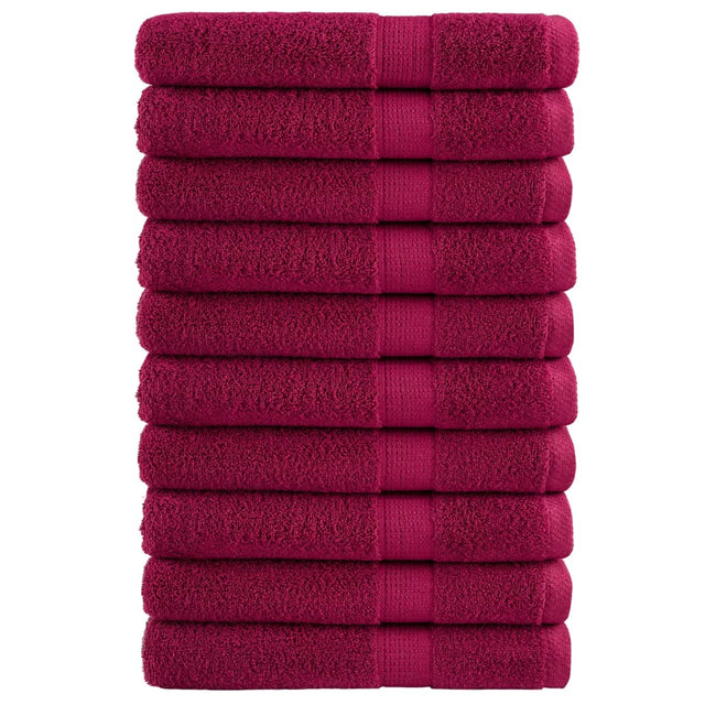 VidaXL Saunatücher Solund 10 Stück 600 g m² 80x200 cm Bordeaux