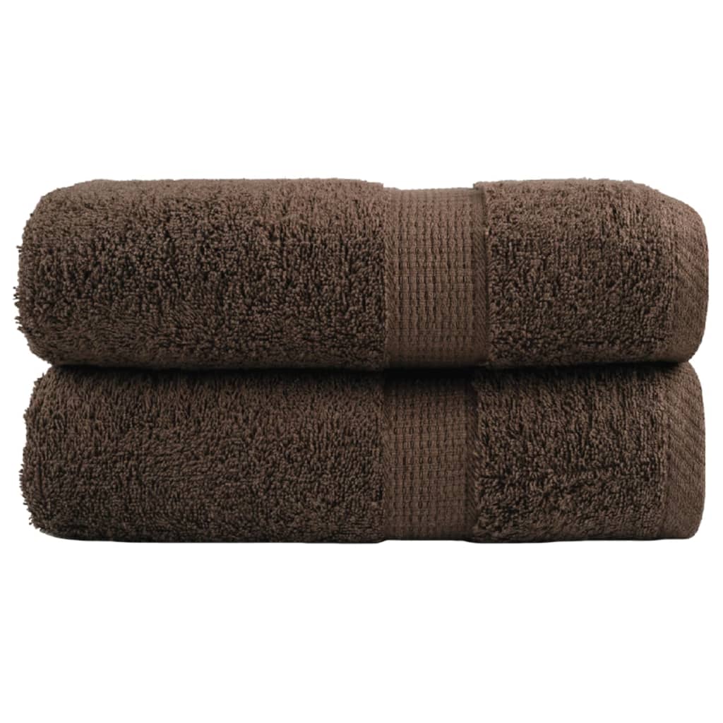 Vidaxx Premium Waschlappen solund 2 Stück braun 30x30 cm 600 g m²