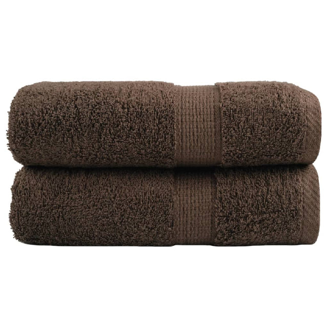 Vidaxx Premium Waschlappen solund 2 Stück braun 30x30 cm 600 g m²