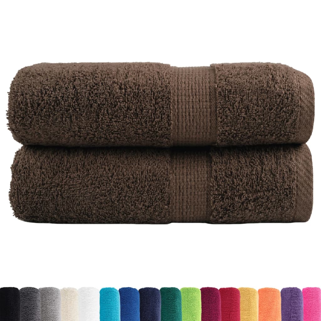 Vidaxx Premium Waschlappen solund 2 Stück braun 30x30 cm 600 g m²