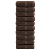 VidaXL Gästetücher SOLUND 10 Stk. 600 g m² 30x30 cm braun
