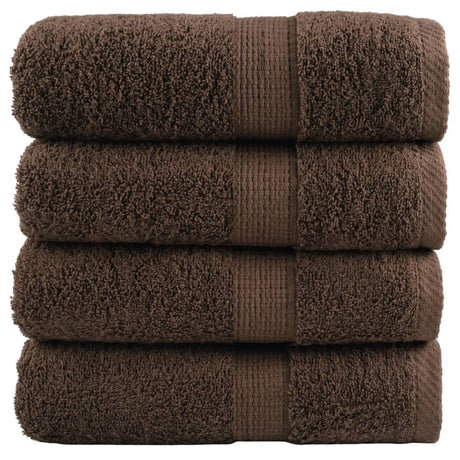 VidaXL Gästetücher SOLUND 4 Stk. 600 g m² 30x50 cm braun