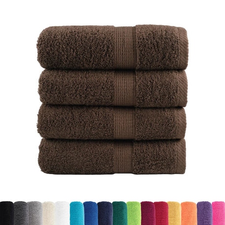 VidaXL Gästetücher SOLUND 4 Stk. 600 g m² 30x50 cm braun