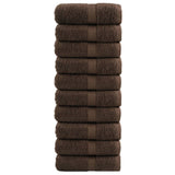 VidaXL Gästetücher SOLUND 10 Stk. 600 g m² 30x50 cm braun