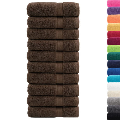 Vidaxx Handtücher Solund 10 Stück 600 g m² 50x100 cm braun