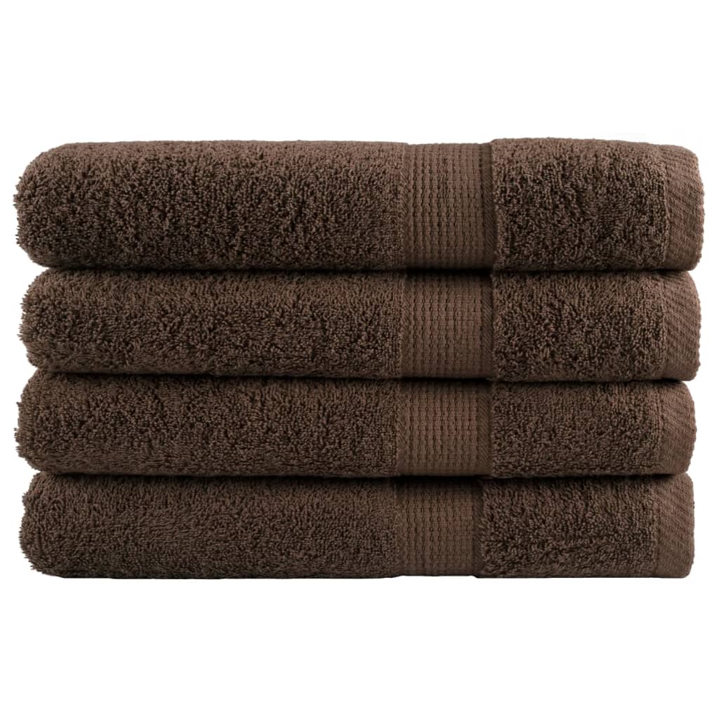 VidaXL Saunatücher Solund 4 Stk. 600 g m² 80x200 cm braun