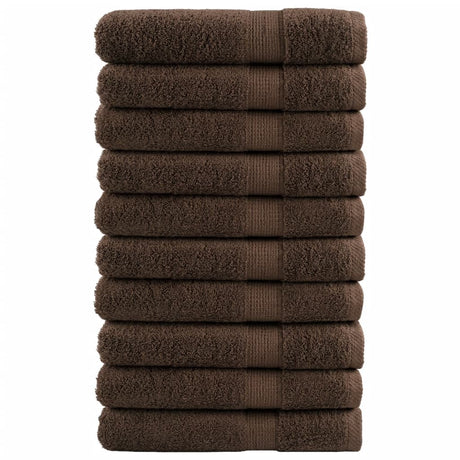Vidaxx Handtücher Solund 10 Stück 600 g m² 100x200 cm braun