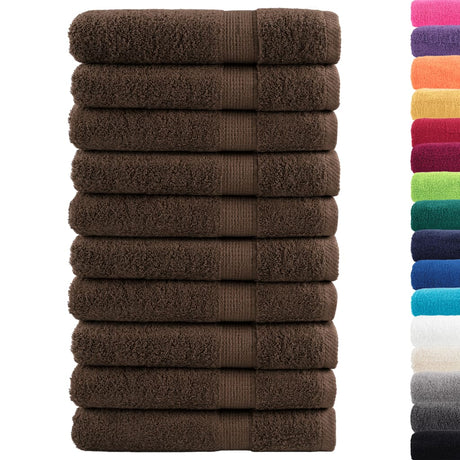 Vidaxx Handtücher Solund 10 Stück 600 g m² 100x200 cm braun
