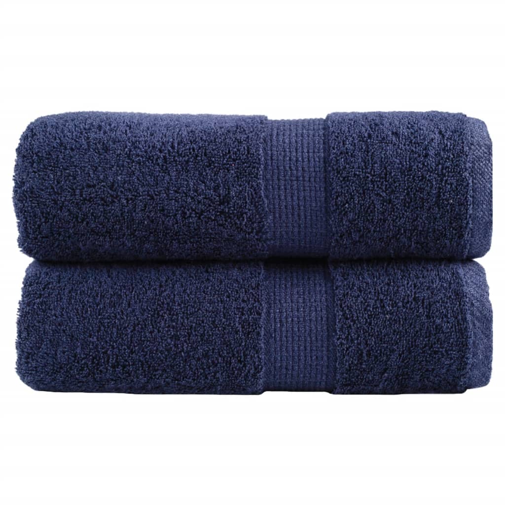 VidaXL Gästehandtücher Solund 2 Stk. 600 g m² 30x50 cm Marineblau