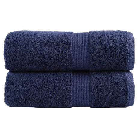 VidaXL Gästehandtücher Solund 2 Stk. 600 g m² 30x50 cm Marineblau