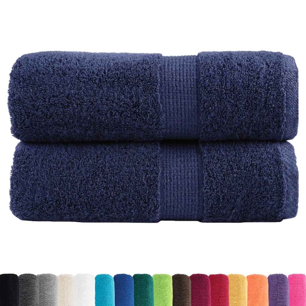 VidaXL Gästehandtücher Solund 2 Stk. 600 g m² 30x50 cm Marineblau