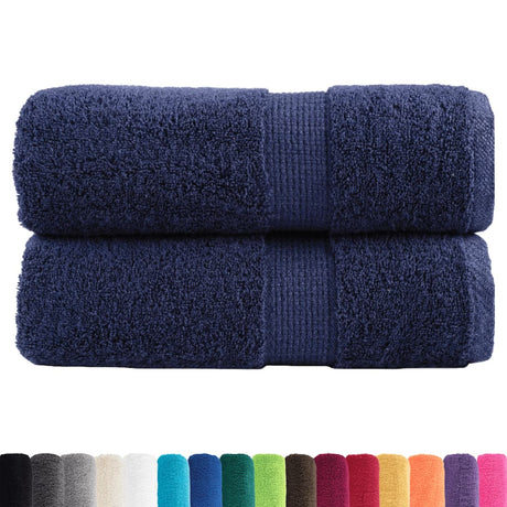 VidaXL Gästehandtücher Solund 2 Stk. 600 g m² 30x50 cm Marineblau