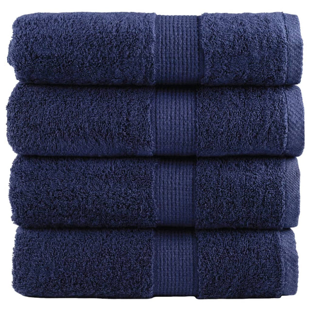 VidaXL Gästehandtücher Solund 4 Stk. 600 g m² 30x50 cm Marineblau