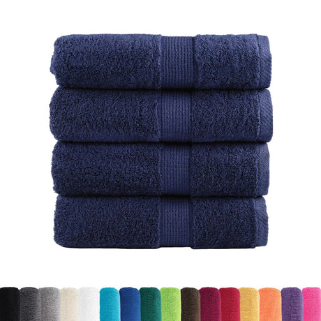 VidaXL Gästehandtücher Solund 4 Stk. 600 g m² 30x50 cm Marineblau