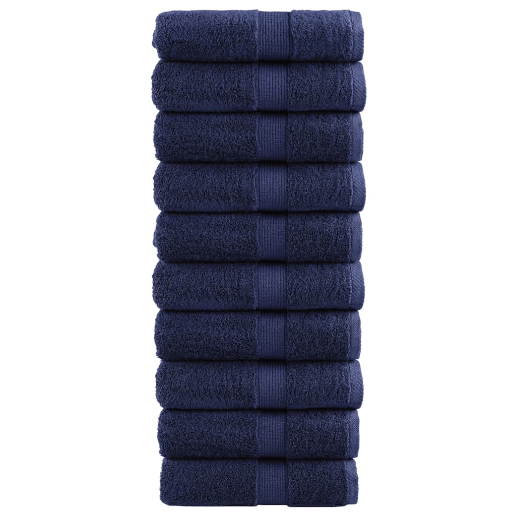 VidaXL Gästehandtücher Solund 10 St. 600 g m² 30x50 cm Marineblau