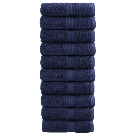 VidaXL Gästehandtücher Solund 10 St. 600 g m² 30x50 cm Marineblau