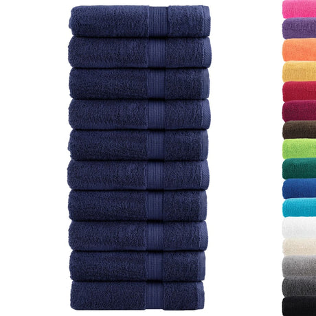 VidaXL Badetücher Solund 10 Stück 600 g m² 70x140 cm Marineblau