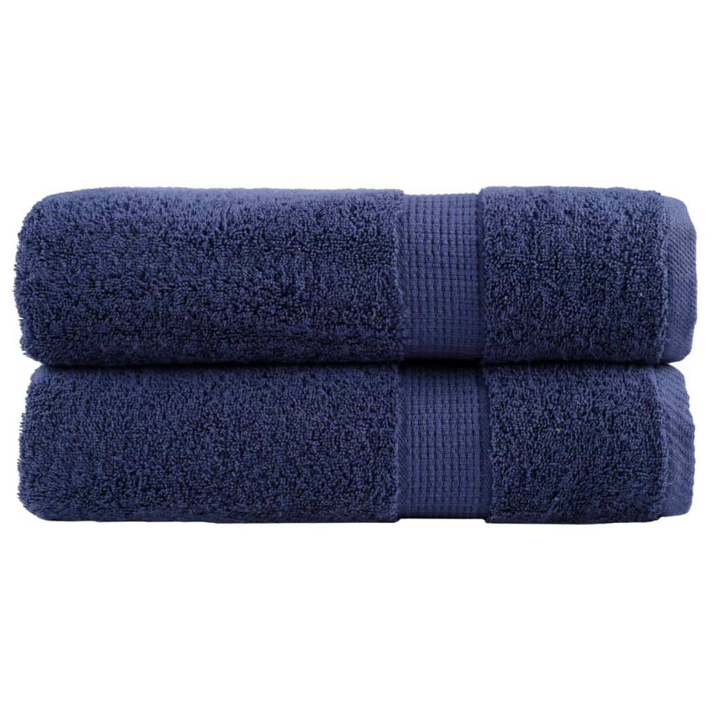 Vidaxx Badetücher Solund 2 St. 600 g m² 100x150 cm Marineblau