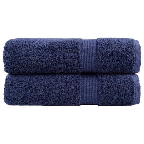 Vidaxx Badetücher Solund 2 St. 600 g m² 100x150 cm Marineblau