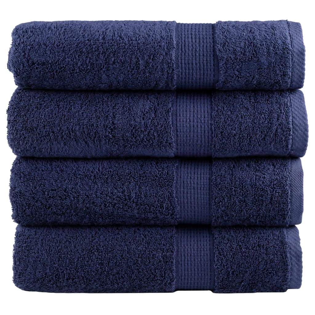VidaXL Badetücher Solund 4 Stück 600 g m² 100x150 cm Marineblau