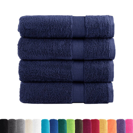 VidaXL Badetücher Solund 4 Stück 600 g m² 100x150 cm Marineblau