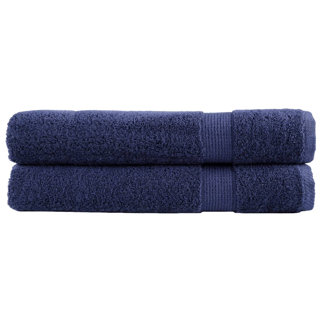 VidaXL Saunatücher Solund 2 Stk. 600 g m² 80x200 cm Marineblau