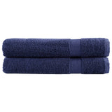 VidaXL Saunatücher Solund 2 Stk. 600 g m² 80x200 cm Marineblau