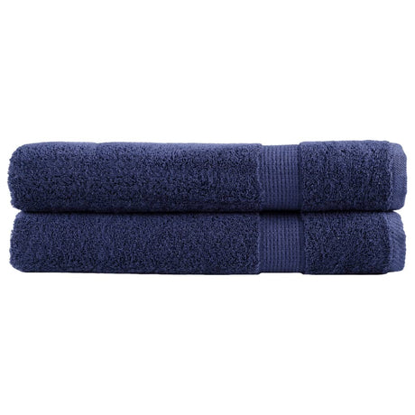 VidaXL Saunatücher Solund 2 Stk. 600 g m² 80x200 cm Marineblau