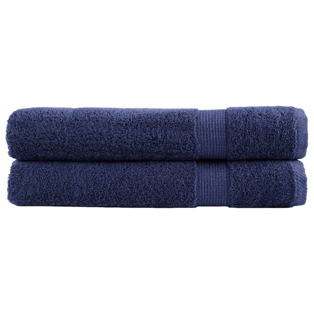 VidaXL Saunatücher Solund 2 Stk. 600 g m² 80x200 cm Marineblau