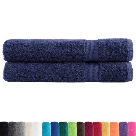 VidaXL Saunatücher Solund 2 Stk. 600 g m² 80x200 cm Marineblau