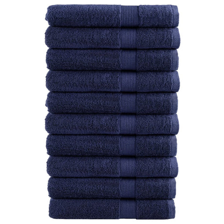 VidaXL Saunatücher Solund 10 Stück 600 g m² 80x200 cm Marineblau
