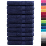VidaXL Saunatücher Solund 10 Stück 600 g m² 80x200 cm Marineblau