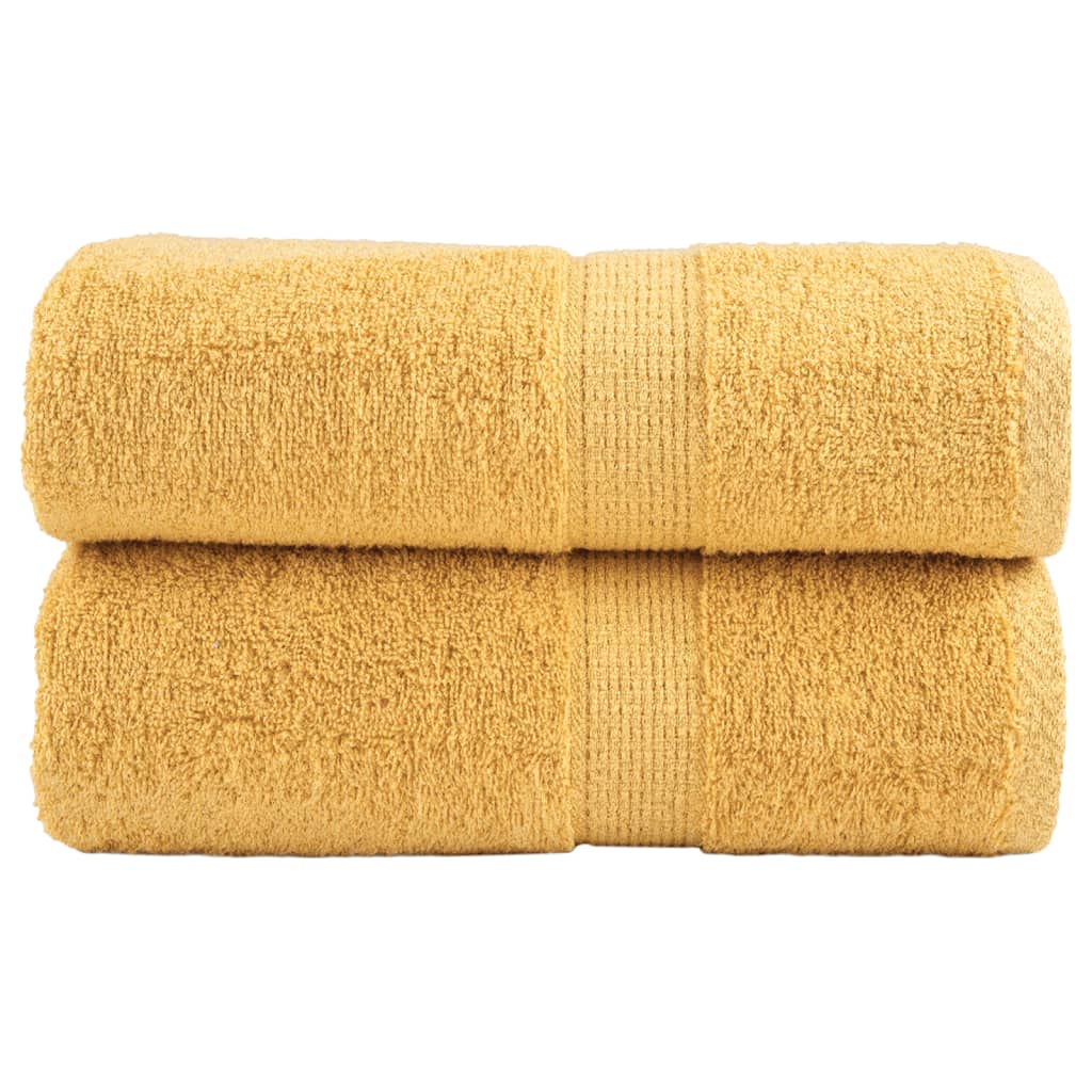 Vidaxx Premium Waschlappen solide 2 Stück Gold 30x30cm 600 g m²