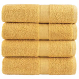 Vidaxx Premium Waschlappen solide 4 Stück Gold 30x30cm 600 g m²