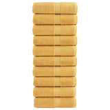 Vidaxx Premium Waschlappen solide 10 Stück Gold 30x30cm 600 g m²