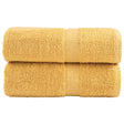 VidaXL Gästehandtücher Solund 2 St. 600 g m² 30x50 cm goldfarben
