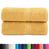 VidaXL Gästehandtücher Solund 2 St. 600 g m² 30x50 cm goldfarben