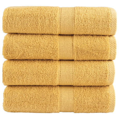 VidaXL Gästetücher SOLUND 4 Stk. 600 g m² 30x50 cm goldfarben