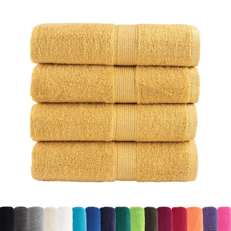 VidaXL Gästetücher SOLUND 4 Stk. 600 g m² 30x50 cm goldfarben