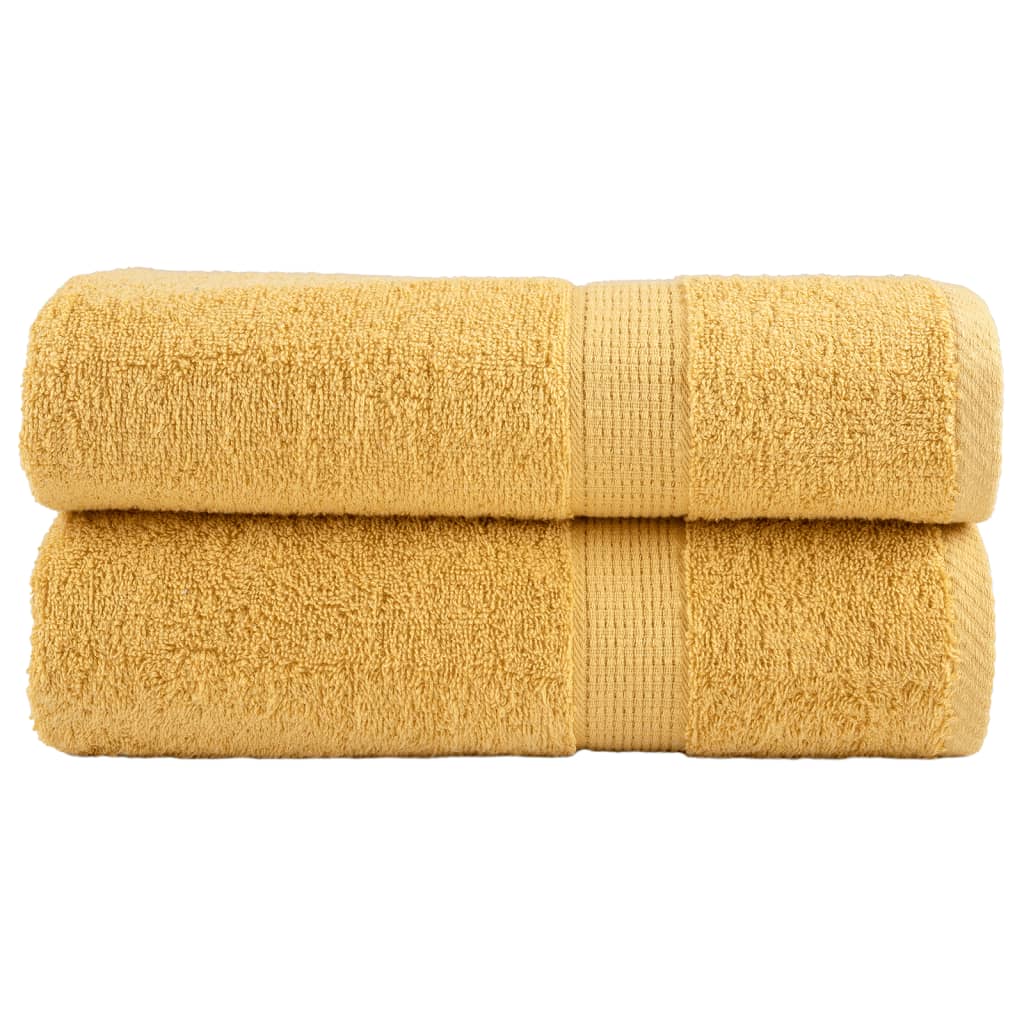 VidaXL Handtücher SOLUND 2 Stk. 600 g m² 50x100 cm goldfarben